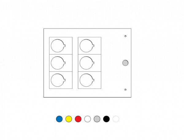 Repère de boutons Ø 22,5 mm de type MG-PTS 40 x 30 mm noir