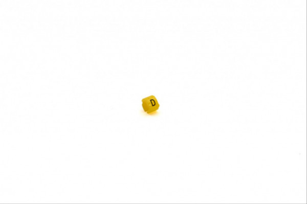 17450-D. Repère manuel à clipser type SM-12 4 à 6 mm² «&nbsp;D&nbsp;» jaune