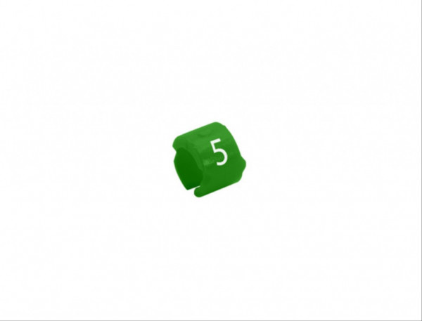 17520-5. Repère manuel à clipser type SM-03 0,5 à 1 mm² «&nbsp;5&nbsp;» vert