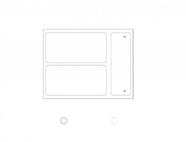 Etiquette de sécurité souple de type MG-SAT-D 37 x 74 mm blanc