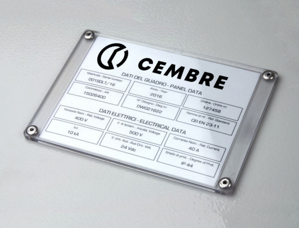 Plaque personnalisable de type MG-VRT-R 92 x 118 mm blanche