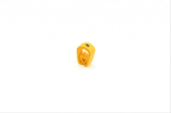 59444-8. Repère manuel type RMS-02 1,5 à 4 mm² «&nbsp;8&nbsp;» jaune