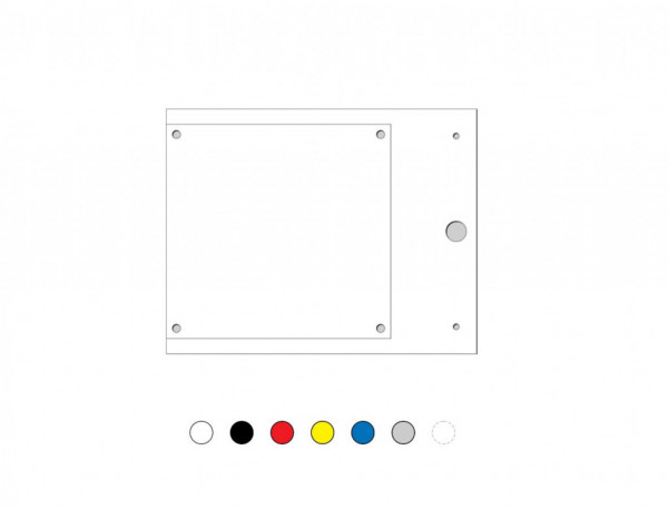 Plaque personnalisable adhésive de type MG-VRT-AH 35 x 100 mm jaune