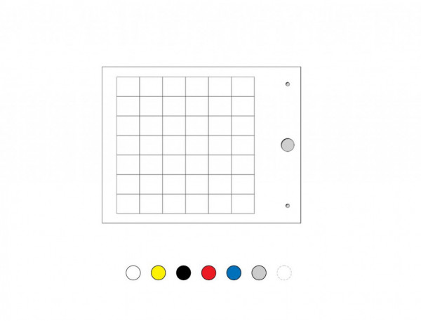 Repère pour composants modulaires de type MG-17.5-R 25 x 27 mm blanc