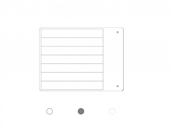 Repère pour composants modulaires de type MG-17.5-PY 15 x 140 mm blanc