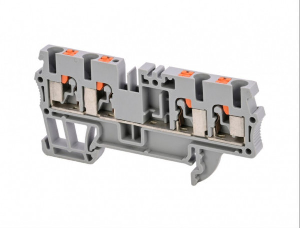 TBP2.5X2-2. Bloc de jonction push-in 2,5 mm² gris 4 connexions