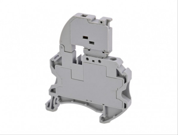 Bloc de jonction vissé 4 mm² gris pour fusible pas de 6 mm