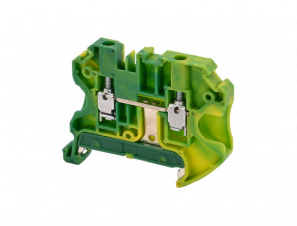 Bloc de jonction vissé 4 mm²  protection vert/jaune pour circuit de terre