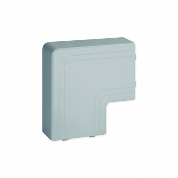 Angle plat pour goulotte de distribution non cloisonnable Ta-e 80x40 gris RAL7030