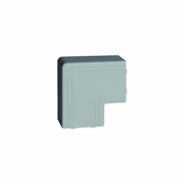 Angle plat pour goulotte de distribution non cloisonnable Ta-e 80x60 gris RAL7030