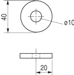 Rondelle plate diamètre 10, pour STRUT 41, finition GC - visuel 1