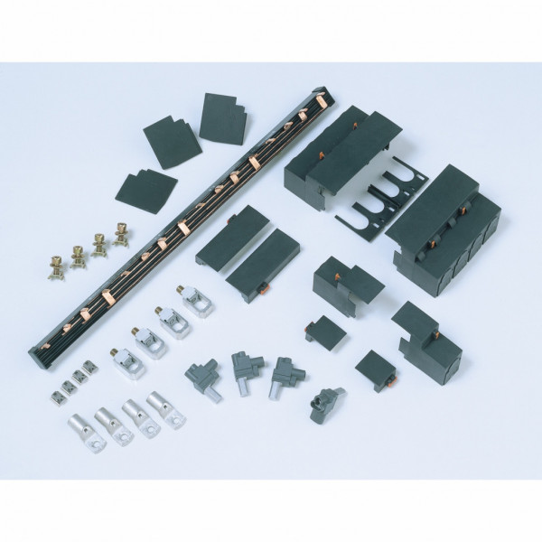 Acti 9 - Peigne de raccordement - 3P+N - 4 voies 3P+N - Ie 125A 40°C - Ue 500 V CA - 24 modules de 18 mm - découpable - Pas de raccordement : 27mm - gris anthraciteRAL 7016 ) - visuel 2