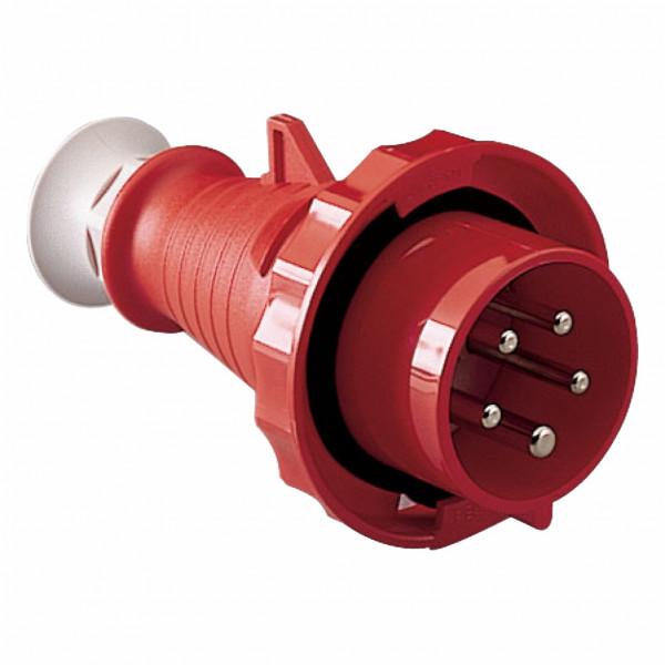 Mureva - prise mobile avec inverseur de phase - industriel - basse tension - droit - 16A - 3P+N+T - 380...415 V - 50/60 Hz - IEC 60309-1 et 2 - vis imperdables - Diam. câbles : 8 à 15mm - IP67 - 850°C - gris ( RAL 7035 ) - rouge - visuel 2