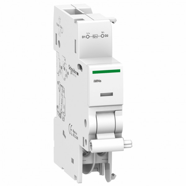 Acti 9 - iMNs - déclencheur voltmétrique - pour iC60 | iDPN Vigi | iID | iSW-NA - Circuit de commande : 220...240 VCA 50/60 Hz - Conforme à EN/IEC 60947-5-1 - Largeur : 2 pas de 9 mm - visuel 1