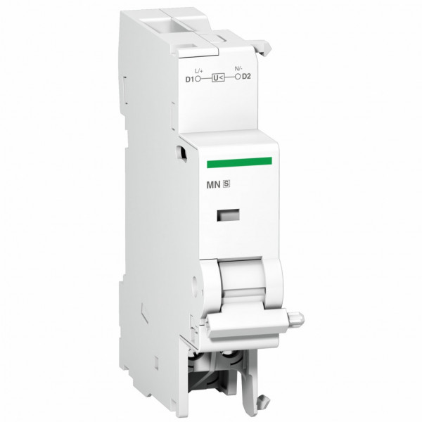 Acti 9 | Prodis - MNs - déclencheur voltmétrique - pour C120 | C60 | DPN | Vigi DPN | ID - Circuit de commande : 220...240 VCA 50/60 Hz - Conforme à EN/IEC 60947-5-1 - Largeur : 2 pas de 9 mm - visuel 1