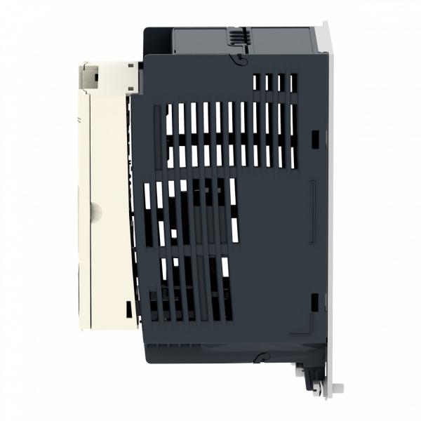 Altivar - ATV12 - variateur de vit. - 0,75kW 1CV - 200..240V - 1ph - radiateur - H143mmxL72mmxP131,2mm - puissance moteur : 1hp - puissance moteur : 0,75 kW - avec filtre CEM - IP20 - connecteur RJ45 - 2 fils RS 485 - visuel 4