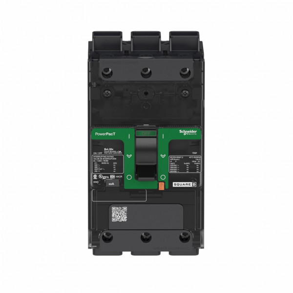 PowerPact B - disjoncteur - thermique-magnétique - déclencheur TM-D 30A - 3P 3t - code pdc G - commande par maneton - bornes Everlink - HLP : 137x81x80mm - larg. 9 pas de 9 mm - visuel 1