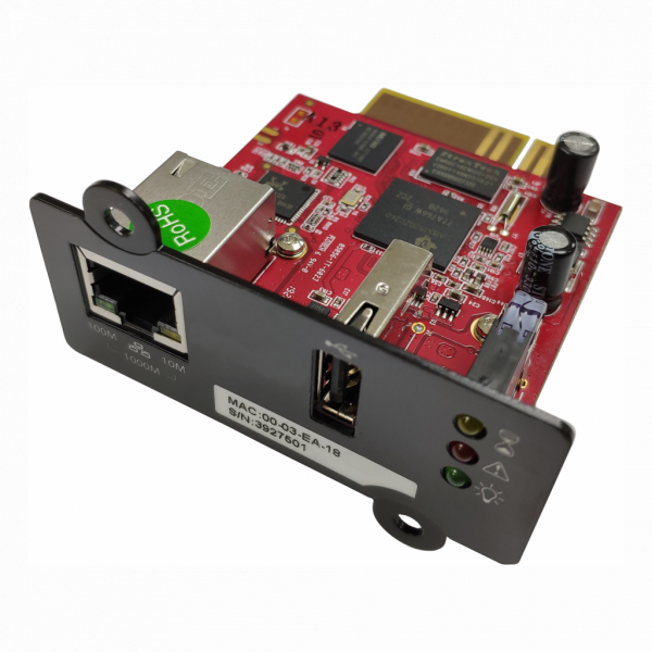 Easy UPS 3S - carte de communication Web/SNMP - pour les onduleurs suivants : E3SUPS10KHB / E3SUPS10K3IB - E3SUPS15KHB / E3SUPS15K3IB - E3SUPS20KHB / E3SUPS20K3IB - E3SUPS30KHB / E3SUPS30K3IB - E3SUPS40KHB - accessoire optionnel - visuel 2