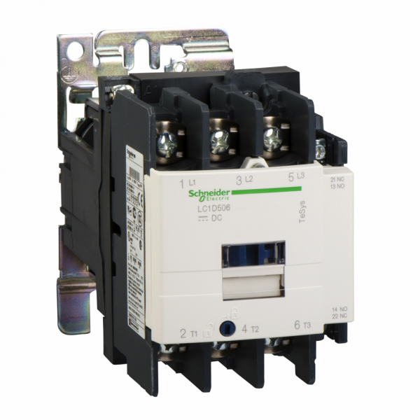 TeSys D - contacteur EN45545 - 72Vcc - 3P - 3NO- bobine : sans module d'antiparasitage intégré - 50A - AC-3<= 440V - H127mmxL75mmxP&76mm - cosses fermées - pour commande moteur (AC-3), charge résistive (AC-1) - visuel 1