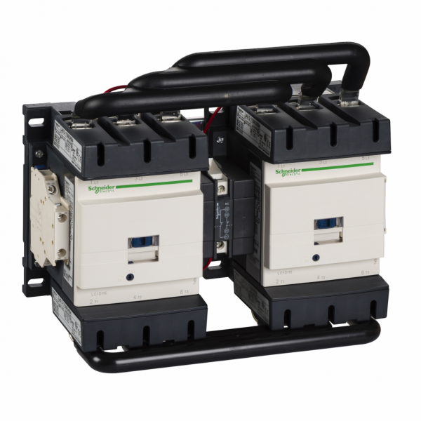 TeSys LC2D - contacteur inverseur - 3P - AC-3 440V - 115A - bobine 230Vca - H158mmxL266mmxP148mm - IP20 - application : charge résistive (AC-1), commande moteur (AC-3) - catégorie d'emploi : AC-1, AC-3, AC-3e - 3 pôles - 3NO - visuel 3