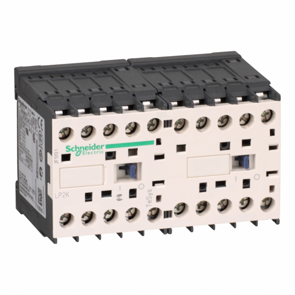 TeSys K - contacteur inverseur - inv 3p+o ci 24v dc - H58mmxL90mmxP57mm - IP2x - 3NO - application : commande moteur (AC-3) - type de bobine : CC standard - visuel 2