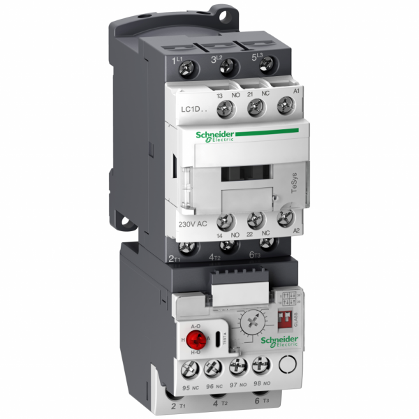 TeSys LRD - relais protection thermique - 3P - 0,1..0,5A - H72,5mmxL45mmxP79,9mm - IP20 - utilisation : protection moteur - zone de réglage protection ther. : 0,1…0,5A - accessoires associés : LC1D09, LC1D25, LC1D32, LC1D12, LC1D38, LC1D18 - visuel 2