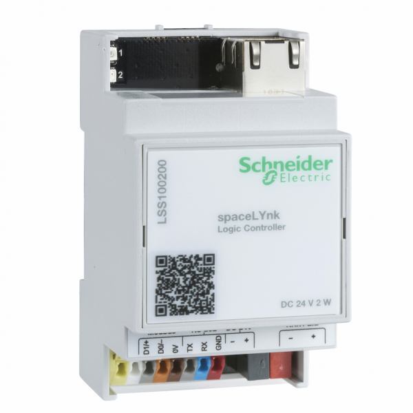 KNX - SpaceLYnk - contrôleur logique multi-protocole - H90mmxL52mmxP58mm - protocole de communication : BACnet, KNX, IP (Internet Protocol), Modbus - tension d'alimentation : 24 V CC - IP20 - visuel 2