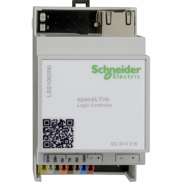 KNX - SpaceLYnk - contrôleur logique multi-protocole - H90mmxL52mmxP58mm - protocole de communication : BACnet, KNX, IP (Internet Protocol), Modbus - tension d'alimentation : 24 V CC - IP20 - visuel 1