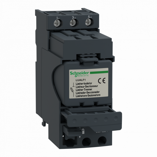 TeSys U - limiteur-sectionneur LUA - 32A - accessoires associés : LUB, LU2B - seuil d'activation : 50 kA - visuel 1