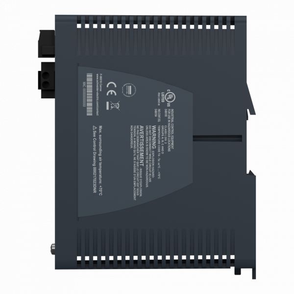 ConneXium - Ethernet - Modicon - switch Ethernet TCP/IP managé - 8 ports cuivre - pour environnements sévères - H142,8mmxXL73mmxP117,6mm - IP30 - switchs en cascade : illimités - connexion intégrée : RJ45 blindée câble cuivre - visuel 4