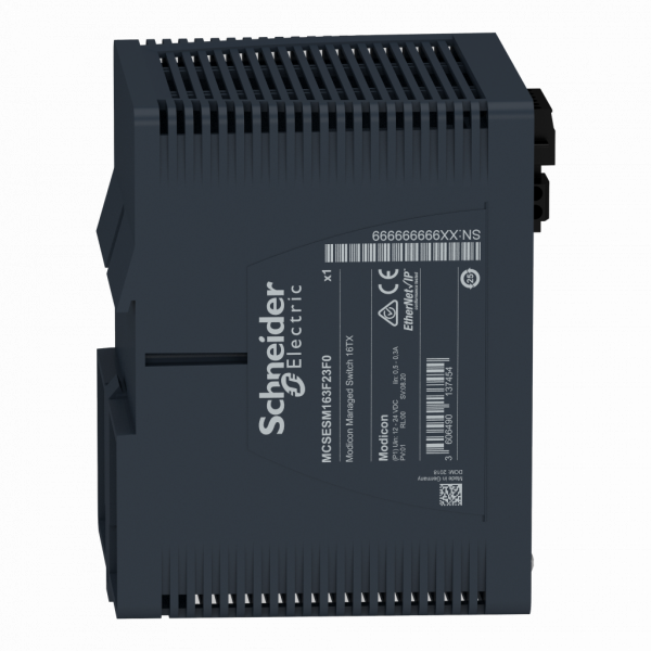 ConneXium - Ethernet - Modicon Switch managé - 16TX - 16 ports câble cuivre - H142,8mmxL108,8mmxP117,6mm - switchs cascade : illimités - connexion intégrée : RJ45 blindée - IP30 - visuel 3
