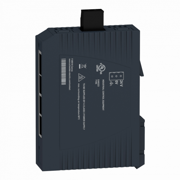 ConneXium - Ethernet - Modicon Switch non managé - 4TX/1FX-MM - 4 ports câble cuivre, 1 port fibre optique - H102mmxL26mmxP79mm - switchs en cascade : illimités - connexion intégrée : RJ45 blindée, Duplex SC fibre optique - IP30 - visuel 4