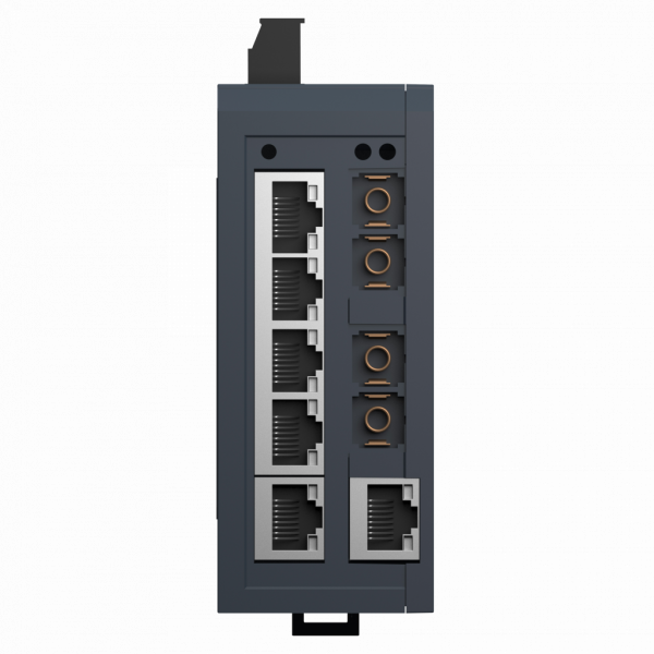 ConneXium - Ethernet - Modicon Switch non managé - 6TX/2FX-SM- 6 ports câble cuivre, 2 ports fibre optique - H110mmxL45mmxP88mm - switchs en cascade : illimités - connexion intégrée : RJ45 blindée, Duplex SC fibre optique - IP30 - visuel 1