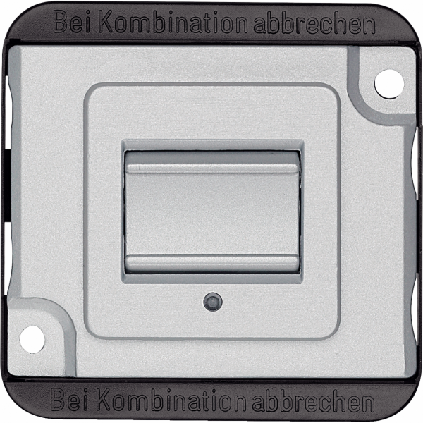 MTN3156-7060. Anti-vandalisme - poussoir O/F - 10A - borne sans vis - 10 A - IP20 - bornes sans vis - montage encastré - tension assignée de service : 250V - réseau : 50/60 Hz - aluminium - visuel 1