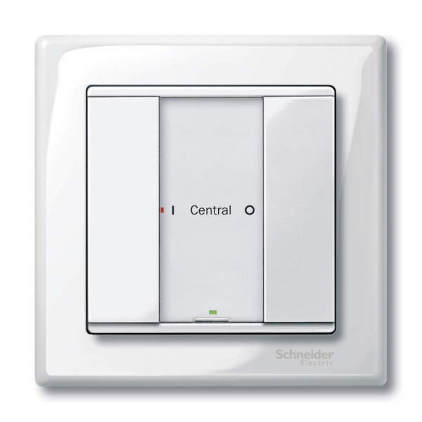 KNX M-Plan - commande multifonction - 2 BP - blanc polaire brillant - montage encastré - IP20 - 2 touches de fonction - signalisation locale : DEL - visuel 1