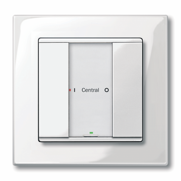 KNX M-Plan - commande multifonction - 2 BP - blanc polaire brillant - montage encastré - IP20 - 2 touches de fonction - signalisation locale : DEL - visuel 4