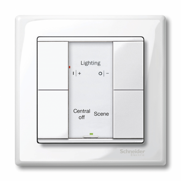 KNX M-Plan - commande multifonction - 4 BP - blanc polaire brillant - montage encastré - IP20 - 4 touches de fonction - signalisation locale : DEL - visuel 2