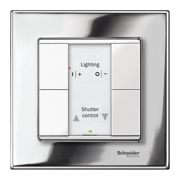 KNX M-Plan - commande multifonction - 4 BP - blanc polaire brillant - montage encastré - IP20 - 4 touches de fonction - signalisation locale : DEL - visuel 1