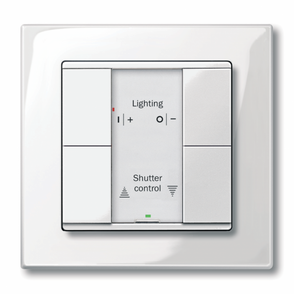 KNX M-Plan - commande multifonction - 8 BP - blanc polaire brillant - montage encastré - IP20 - 8 touches de fonction - signalisation locale : DEL - visuel 3