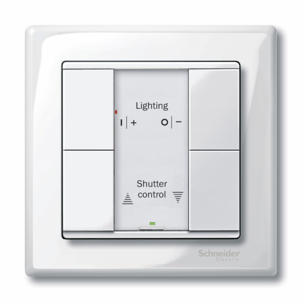 KNX M-Plan - commande multifonction - 8 BP - blanc polaire brillant - montage encastré - IP20 - 8 touches de fonction - signalisation locale : DEL - visuel 1