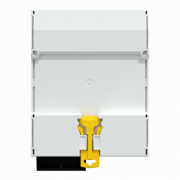 MTN6513-1202. SpaceLogic KNX - alimentation - 640mA - avec alim aux et contact de diagnostic - H90mmxL72mmxP65mm - typologie : TP256 - blanc - 4 modules de 18mm - visuel 3