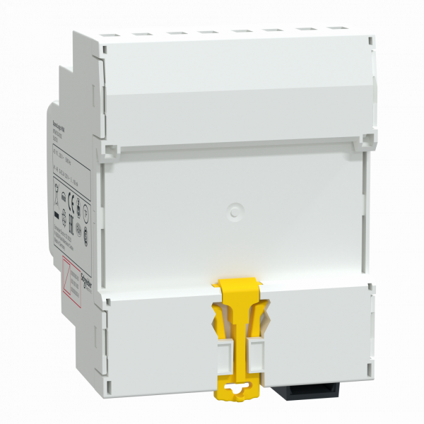 MTN6730-0002. SpaceLogic KNX - chauffage et refroidissement - 6 sorties servomoteurs 230/24v - rail DIN - 4 modules de 18mm - IP20 - sortie nominale : 0,05…0,16 A - 6 pour activation/désactivation de la sortie (chauffage) - visuel 2