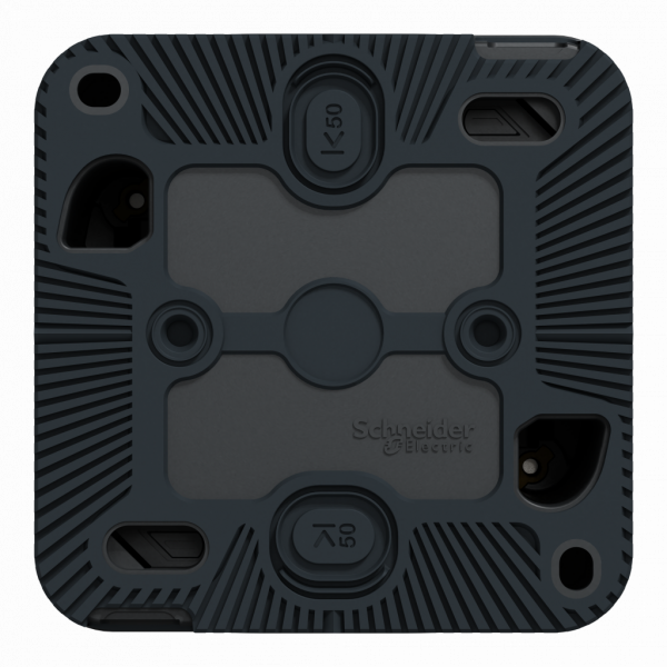 Mureva Styl - Produit complet - bouton-poussoir - 10 A - 250 V CA - gris RAL 7016 - Entrées de câble : Easy Valve Access Ø 6 à 20mm - CE | NF - IP55 - IK08 - auto-extinguible - visuel 3