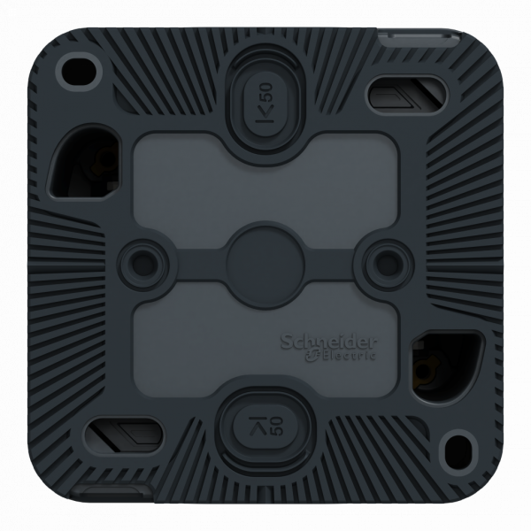 Mureva Styl - Produit complet - bipolaire - 16 AX - 250 V CA - gris RAL 7016 - Entrées de câble : Easy Valve Access Ø 6 à 20mm - CE | NF - IP55 - IK08 - auto-extinguible - visuel 3
