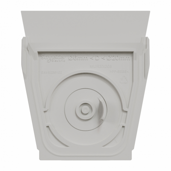 Mureva Styl - entrée de câble simple - IP55 - blanc - H13mmxL49mmxl42mm - intérieur/extérieur - 1 câble - filetage : M20 - visuel 3