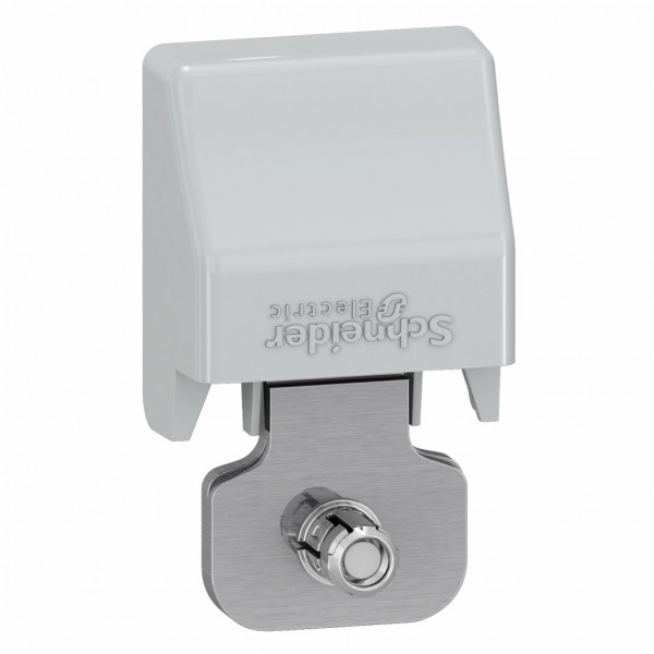 Spacial S3D - 4 pattes de fixation acier et caches plastique - position horiz. ou vert. - couvercle noir | patte argent - plaqué zinc - Charge admissible : 150kg - Haut. 74mm Larg. 42mm Prof. 12mm - visuel 1