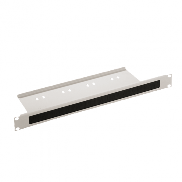 Actassi plastron - 19P 1U avec joint balai - H44,45mmxL465mm - gris (RAL 7035) - support de montage : 19