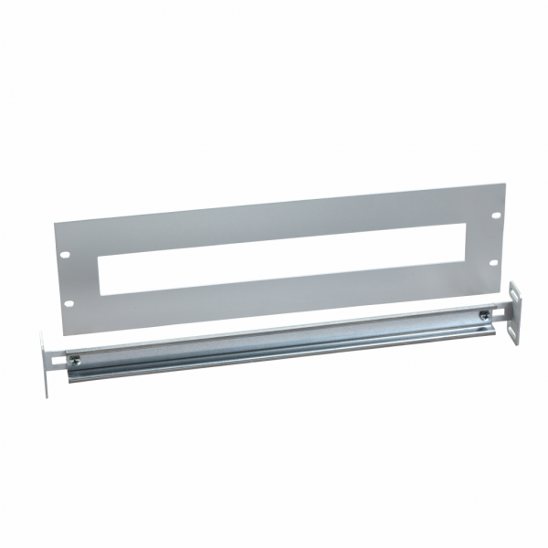 Actassi - plastron 19P 3U tôle pour disjoncteurs modulaires 22 modules - gris (RAL 7035) - aluminium - épaisseur : 15mm, 10mm - fixation par 4 vis - 3 unités de rack - visuel 1