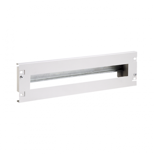 Actassi - plastron 19P 3U tôle pour disjoncteurs modulaires 22 modules - gris (RAL 7035) - aluminium - épaisseur : 15mm, 10mm - fixation par 4 vis - 3 unités de rack - visuel 2