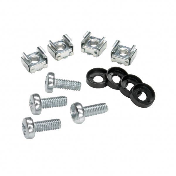 Actassi lot de 50 vis M6 + écrou + rondelle carré 9,5 - avec 1 écrou, 1 vis, 1 rondelle - support de montage : 19p rack - visuel 1
